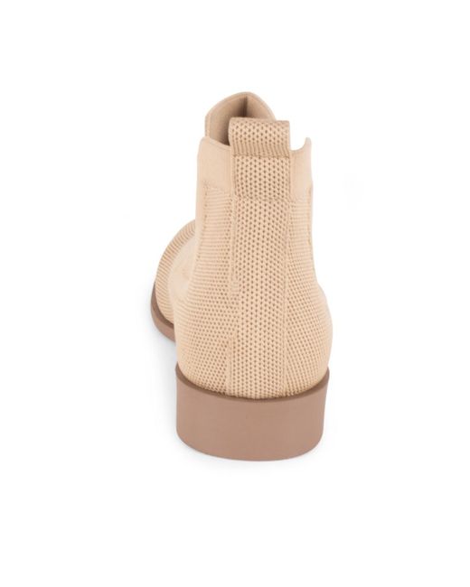 Tahari Natural Roundabout Knit Ankle Boots