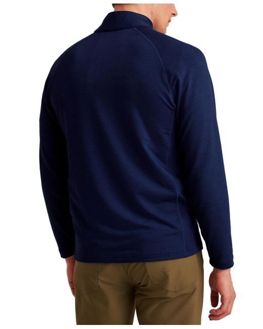 Bonobos Blue Long Sleeve Half-zip Pullover Sweatshirt for men