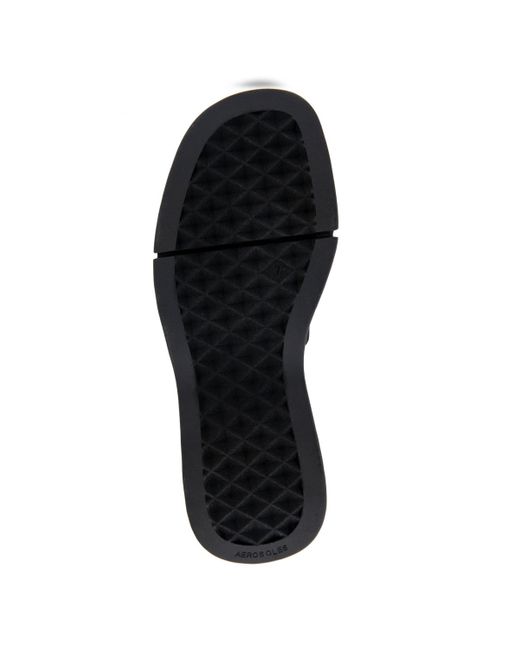 Aerosoles Black Fiona Round Toe Flatform Sandals