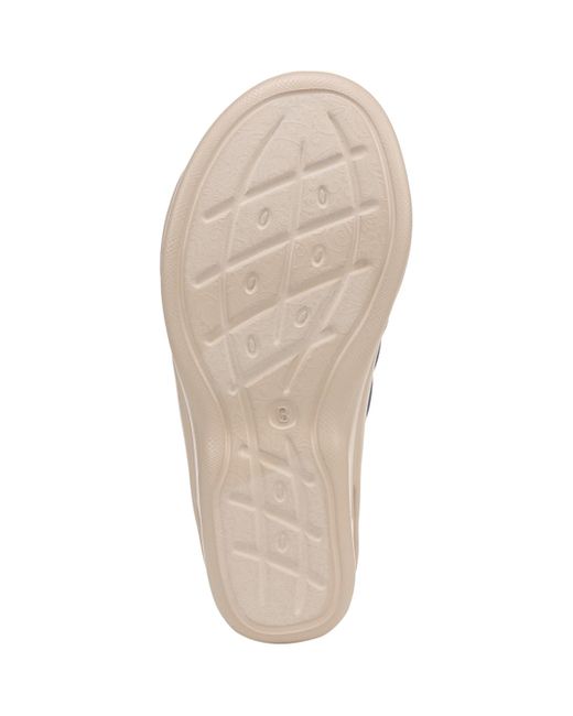 LifeStride Blue Serenade Washable Slide Wedge Sandals