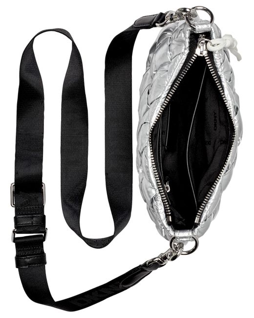 DKNY Gray Nadia Small Quilted Crossbody Bag