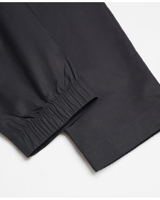 Mango Black 100% Slim-fit Cotton Pants for men