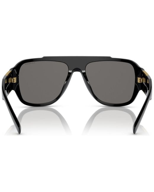ヴェルサーチ メンズ サングラス・アイウェア アクセサリー Men's Polarized Sunglasses, VE4436U57-ZP  Black 通販