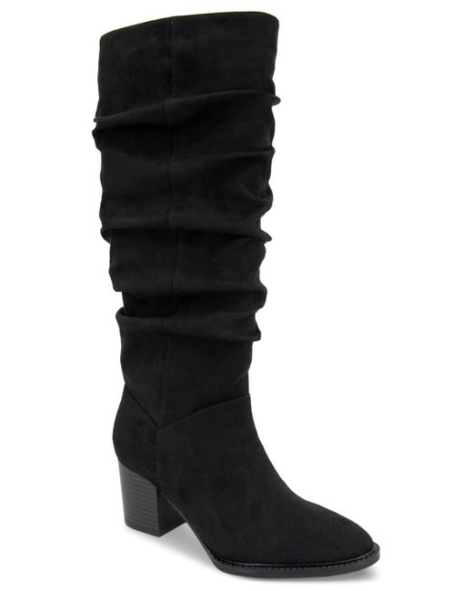 Style & Co. Black Greerr Slouch Tall Boots