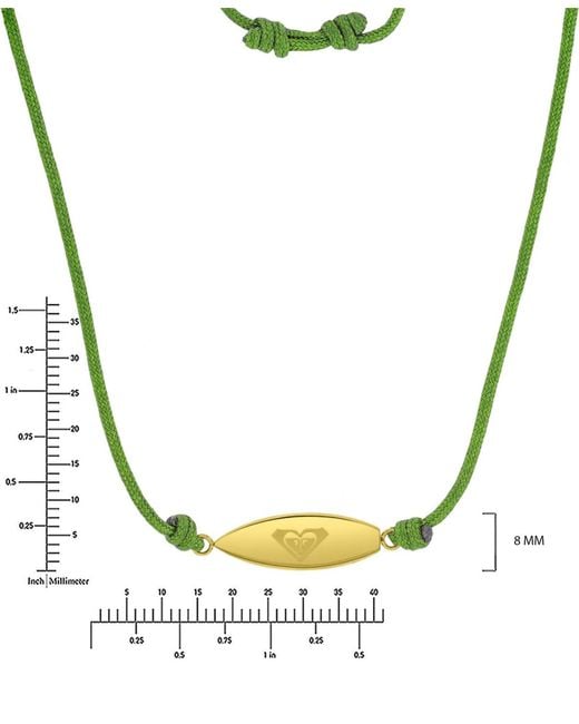 Roxy Metallic Waterproof Yellow Adjustable Necklace