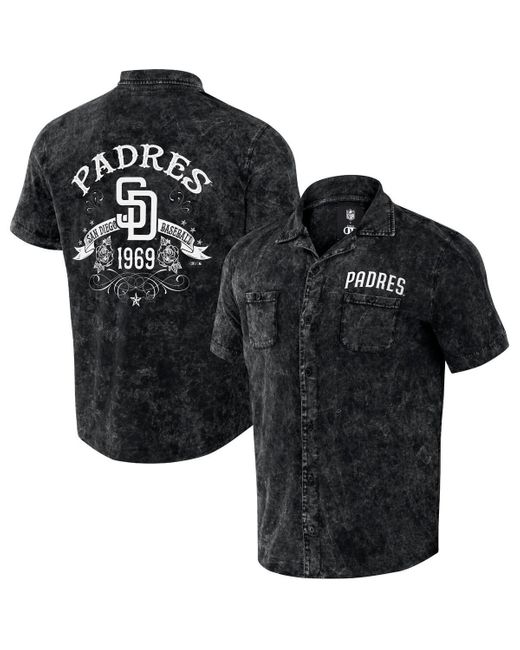 Fanatics Black Darius Rucker Collection By Distressed San Diego Padres Denim Team Color Button-up Shirt for men