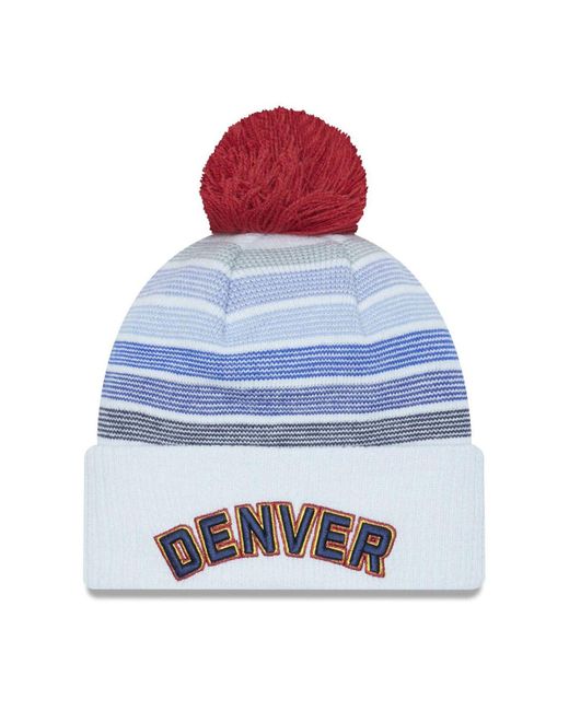 KTZ Gray Denver Nuggets 2022/23 City Edition Official Cuffed Pom Knit