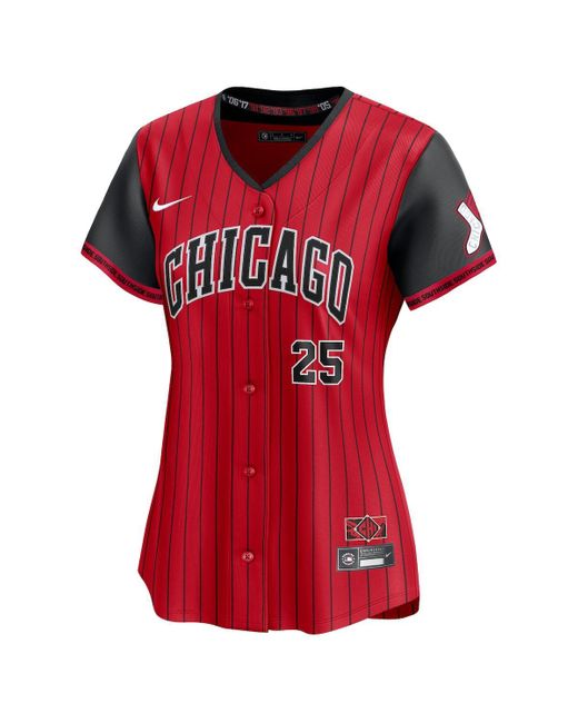 Nike Andrew Vaughn Red/black Chicago White Sox 2025 City Connect Limited Player Jersey