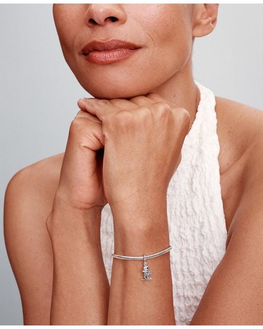 Pandora White Skier Dangle Charm