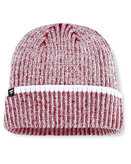 Fanatics Red Crimson/white Oklahoma Sooners Haze Cuffed Knit Hat for men