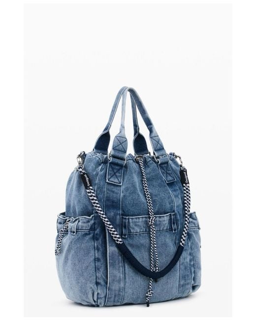 Desigual Blue Large Denim Backpack
