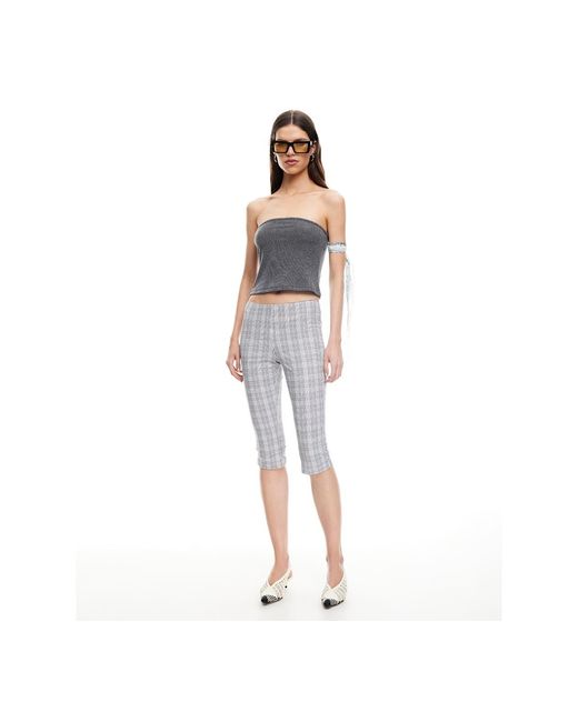 Lioness Blue Checked Starlet Capri Pants