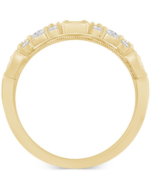 Macy's Metallic Diamond Marquise & Round Triple Row Ring (3/4 Ct. T.w.