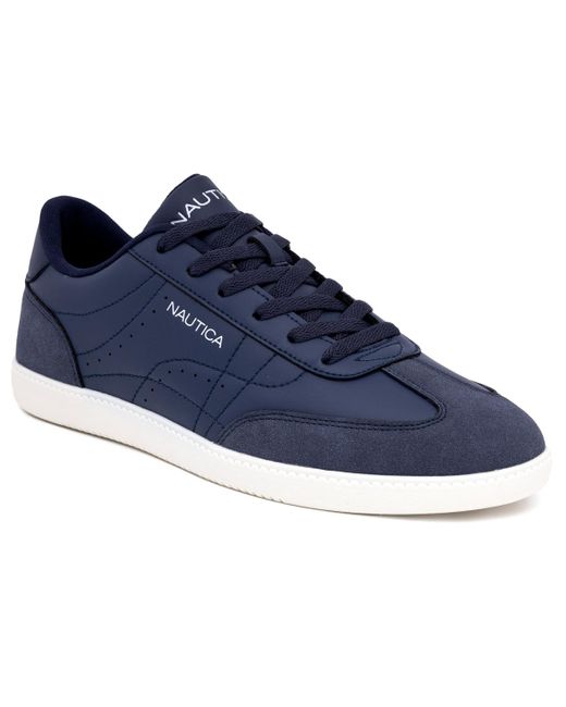 Nautica Blue Iod Lace Up Court Sneakers for men