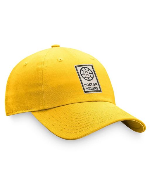 Fanatics Yellow Branded Gold Boston Bruins Heritage Vintage-like Adjustable Hat