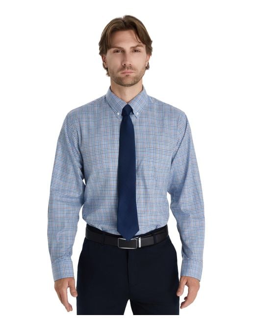 Club Room Blue Fashion Poplin Henry Shirt for men