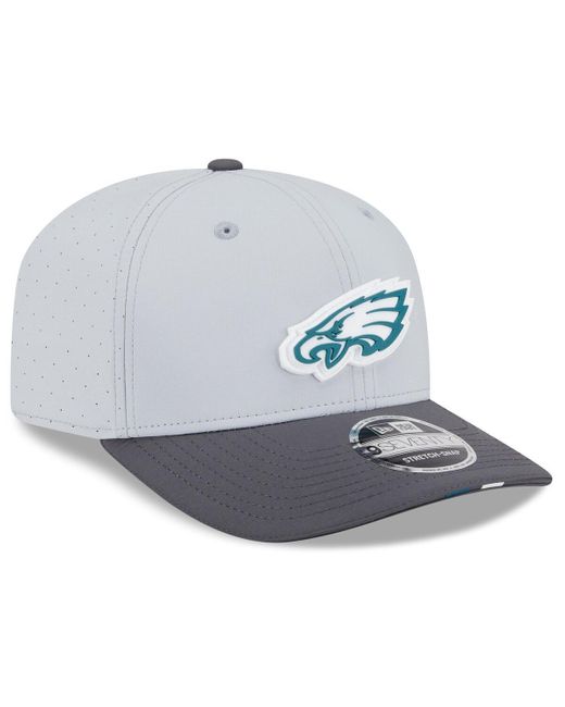 KTZ Gray/graphite Philadelphia Eagles 2025 Nfl Training Camp 9seventy Adjustable Hat for men