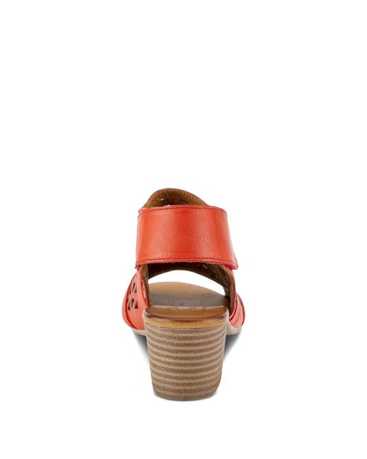 Spring Step Red Dorotha Ankle Strap Sandal