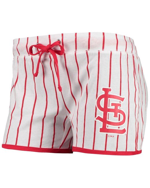 Concepts Sport Pink St. Louis Cardinals Vigor Pinstripe Sleep Shorts