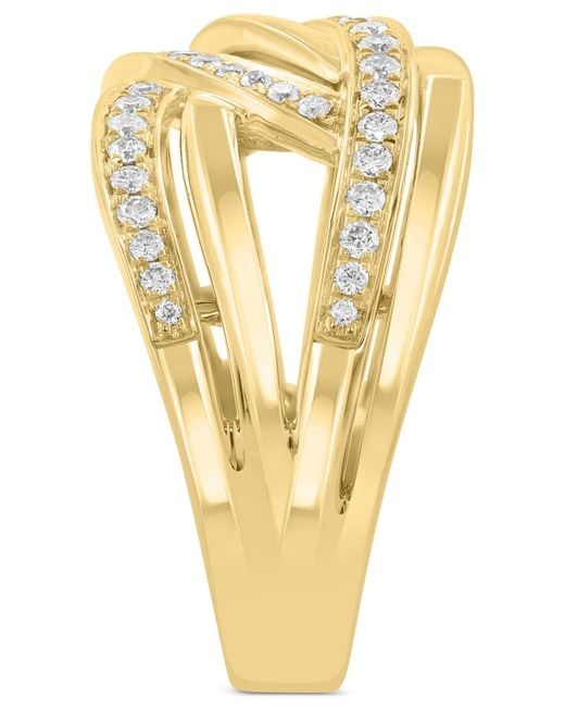 Effy Metallic Effy Diamond Crossover Openwork Statement Ring (1/3 Ct. T.w.