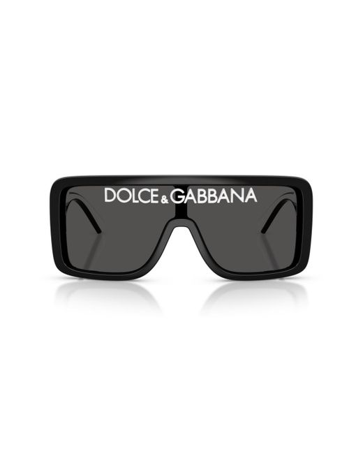 Dolce & Gabbana Black Rectangle Sunglasses