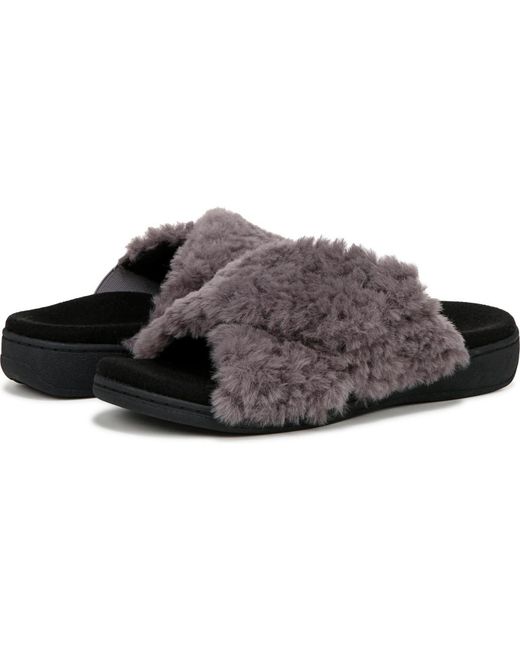 Vionic Brown Relax Ii Open Toe Slippers