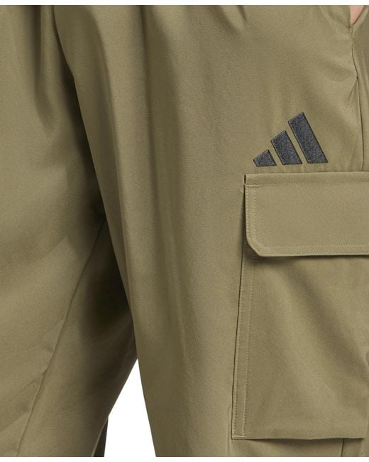 Adidas Green Essentials Small Logo Cargo Pants for men