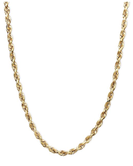 Macy's Metallic 14k Gold Necklace, 18" Rope Chain (1-3/4mm)