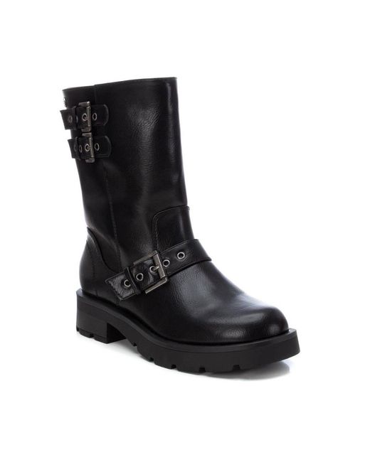 Xti Black Biker Booties By