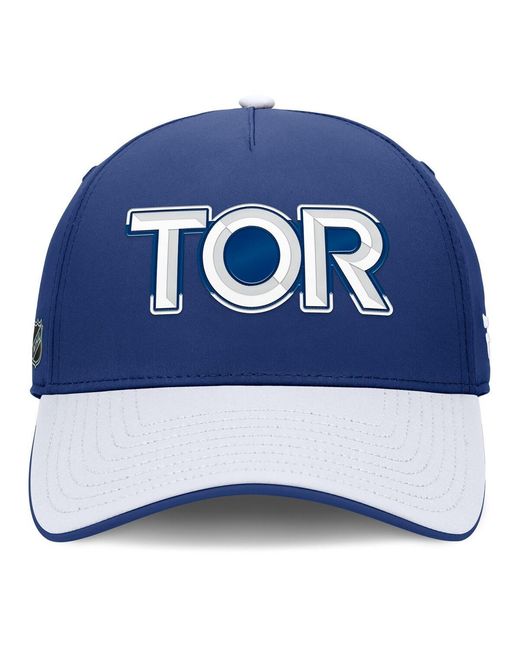 Fanatics Blue/white Toronto Maple Leafs Authentic Pro Rink Team Code Flex Hat for men