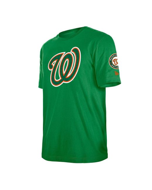 KTZ Green Washington Nationals St. Patrick's Day Shamrock Fill T-shirt for men