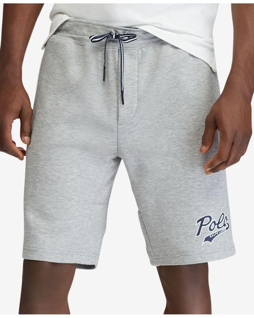 Polo Ralph Lauren Gray Polo Bear Double-knit Shorts, Created For Macy's for men