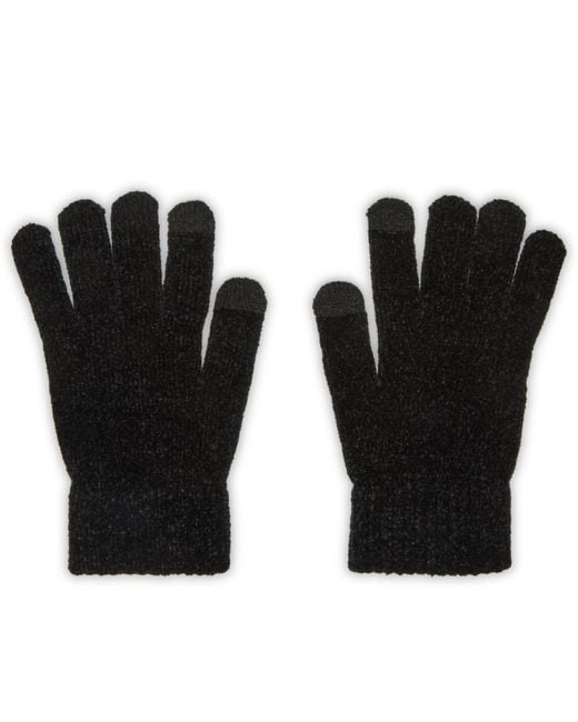 Steve Madden Black Chenille Magic Gloves