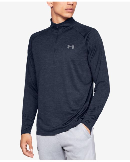Under Armour Synthetic Ua Tech Half-zip Pullover in Navy (Blue) for Men ...