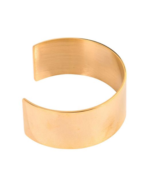 Adornia Tall Goldtone Cuff Bracelet in White Lyst