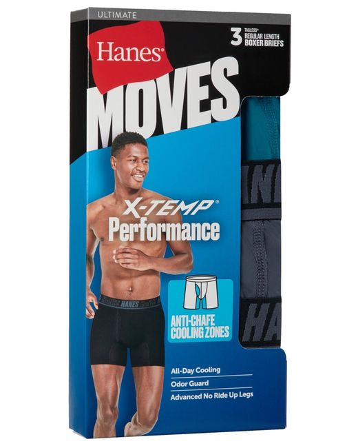 Hanes Blue Performance Boxer Briefs for men