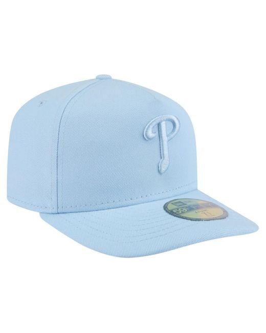 KTZ Blue Philadelphia Phillies Color Pack A-frame 59fifty Fitted Hat for men