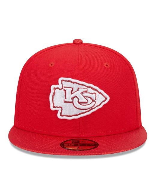 KTZ Red Kansas City Chiefs Active Ballistic 59fifty Fitted Hat for men