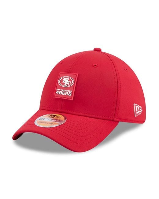 KTZ Red San Francisco 49ers 2025 Sideline 39thirty Flex Hat for men