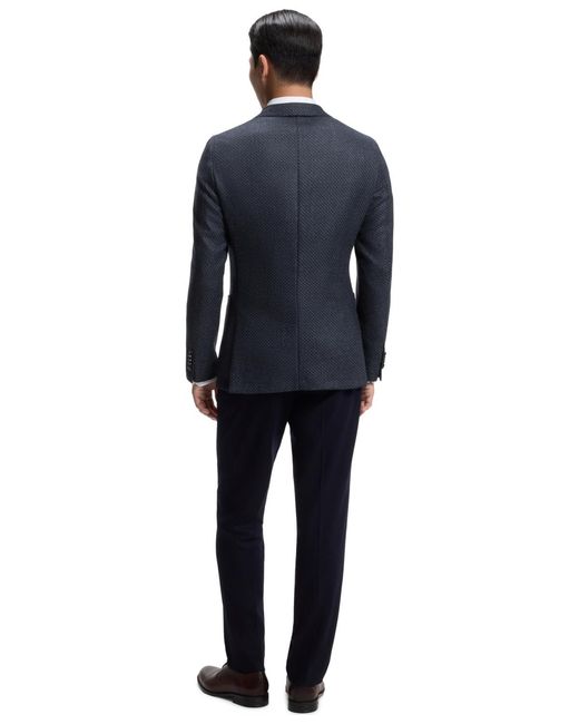 Boss Blue Boss By Patterned Wool Slim-fit Jacket for men