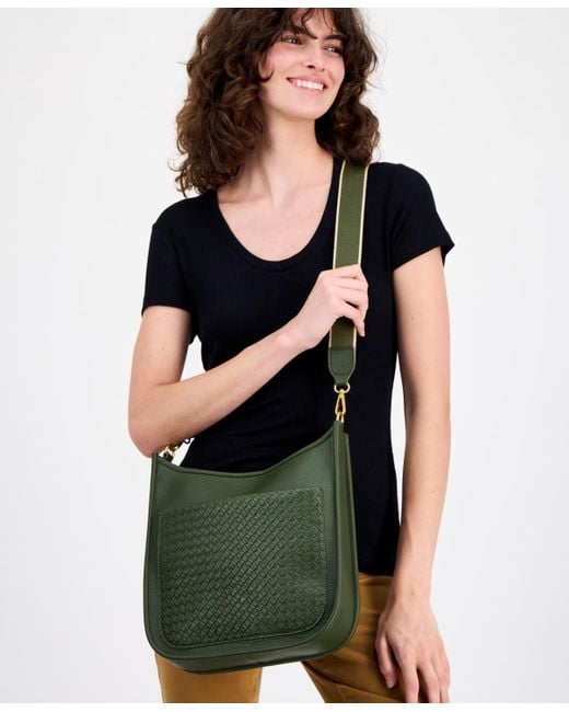 Style & Co. Green Small Woven Dip Crossbody