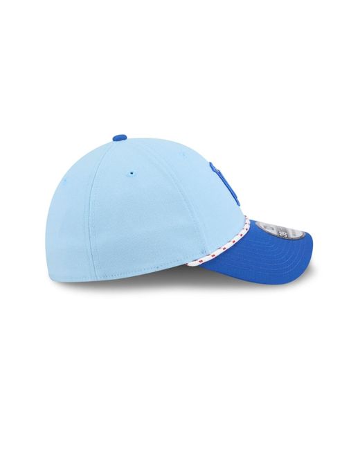 KTZ Light Blue/blue Cleveland Guardians 2025 Fourth Of July 39thirty Flex Hat for men