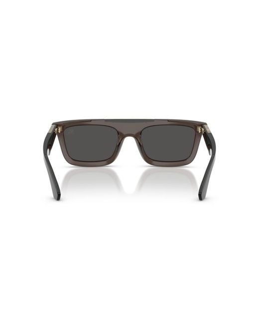 Burberry Gray Rectangle Sunglasses for men