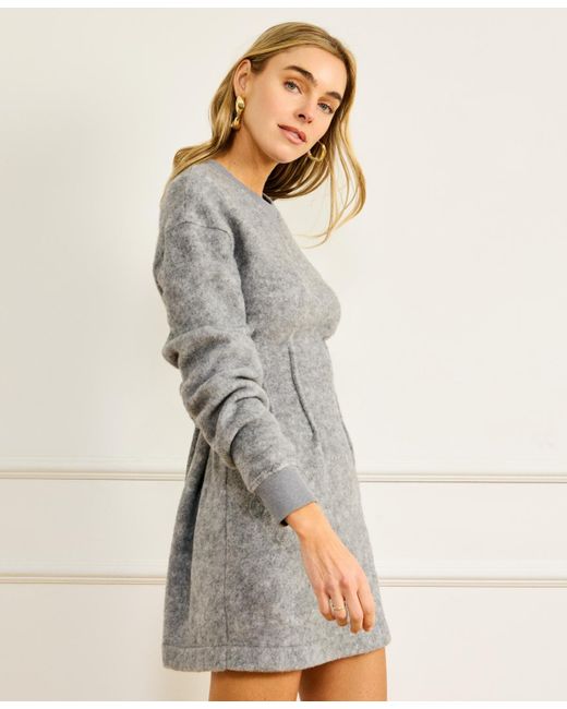 Line & Dot Gray Pippa Solid Mini Dress