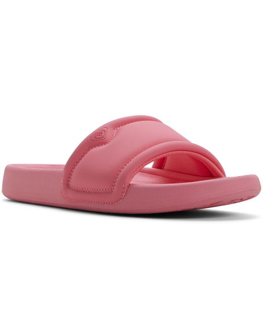 Wec Roxy Pink Roxy Beach Slide Ladies Slip On Sandals in Pink | Lyst
