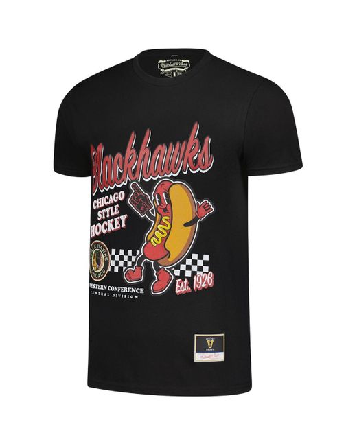 Mitchell & Ness Black Chicago Hawks Local Food T-shirt for men