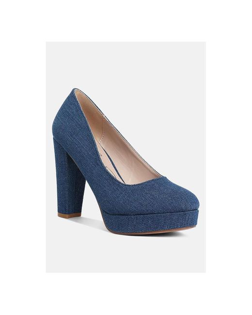 Zaila Metallic Accent Block Heel Pumps