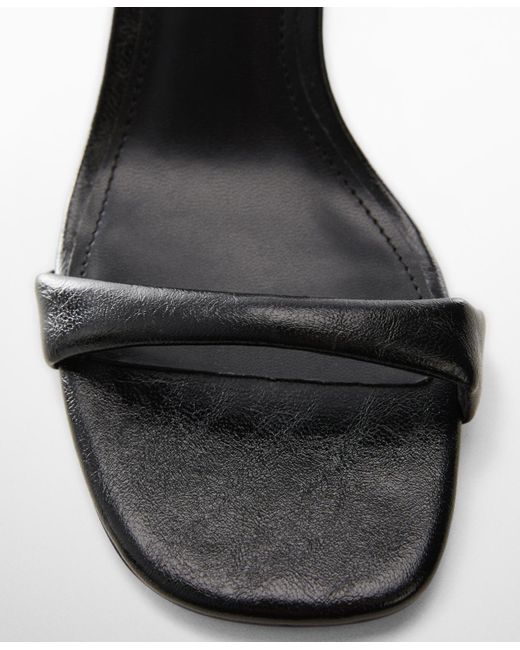 Mango Black Heel Non-structured Sandals