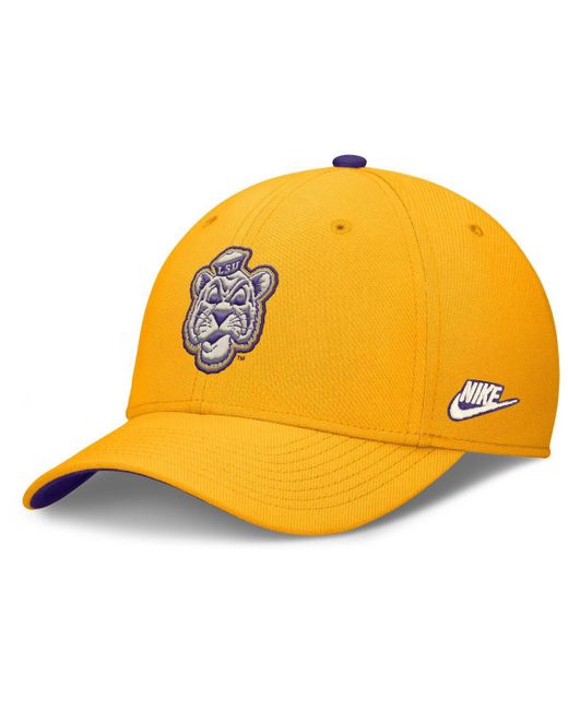 Nike Yellow Lsu Tigers Legacy Rise Performance Flex Hat for men