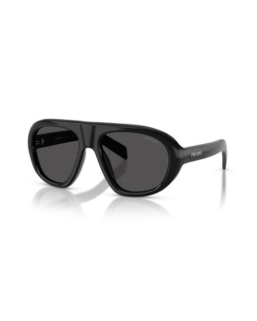 Persol Black Prada Geometric Sunglasses